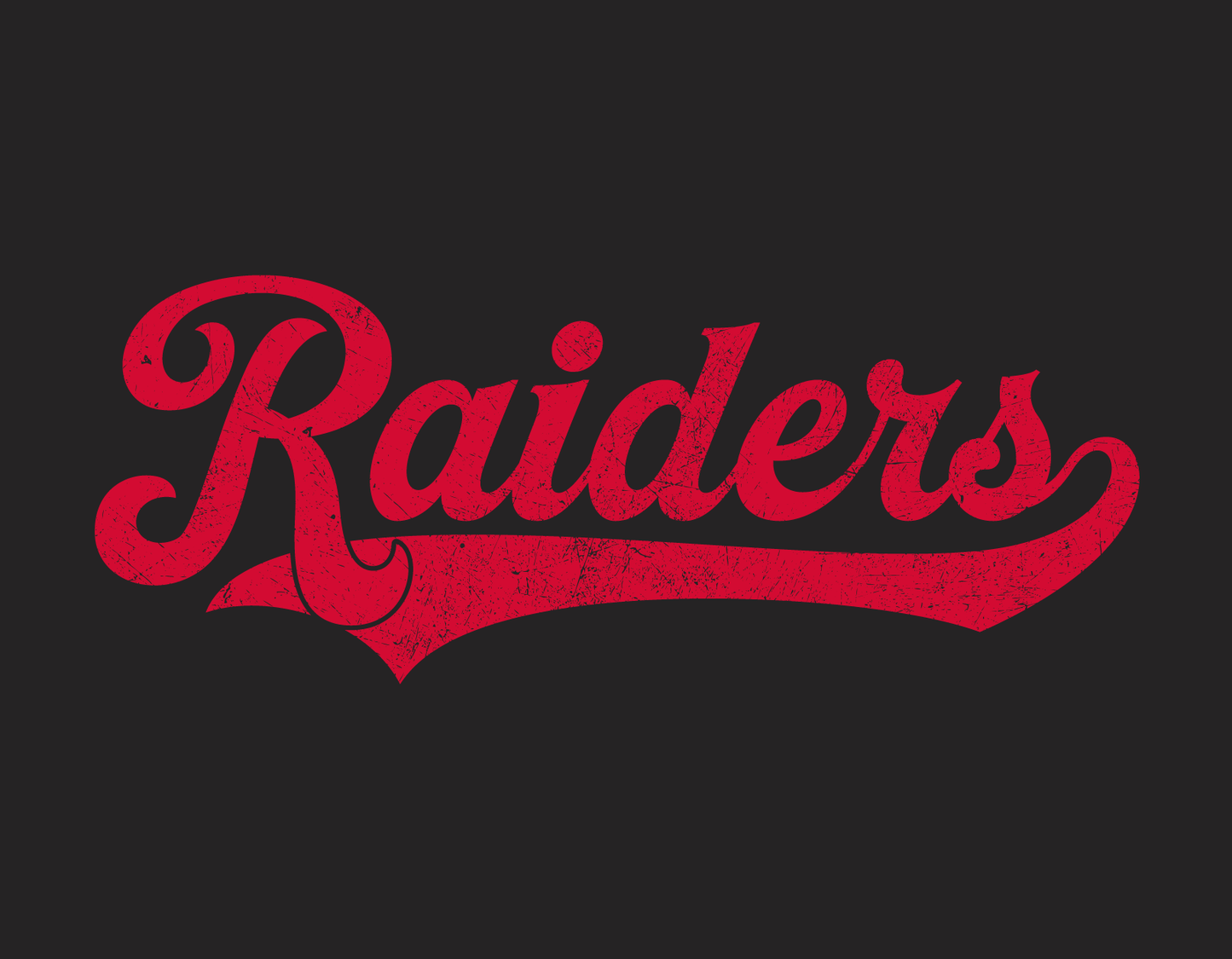 Distressed Raiders retro 3/4 sleeve shirt