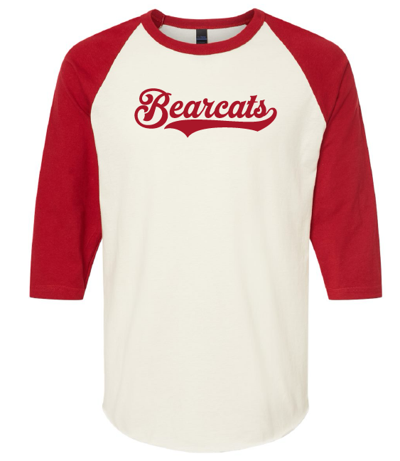Bearcats retro 3/4 sleeve shirt