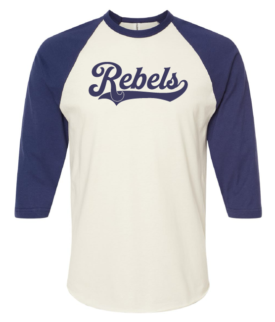 Rebels retro 3/4 sleeve shirt