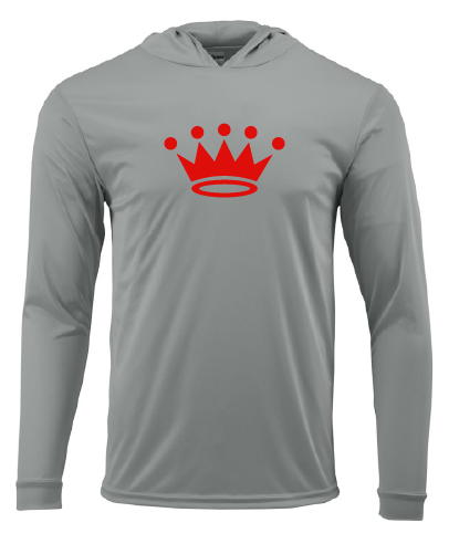 Crown long sleeve hooded t shirt