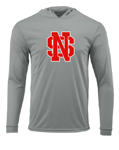 NS long sleeve hooded t shirt