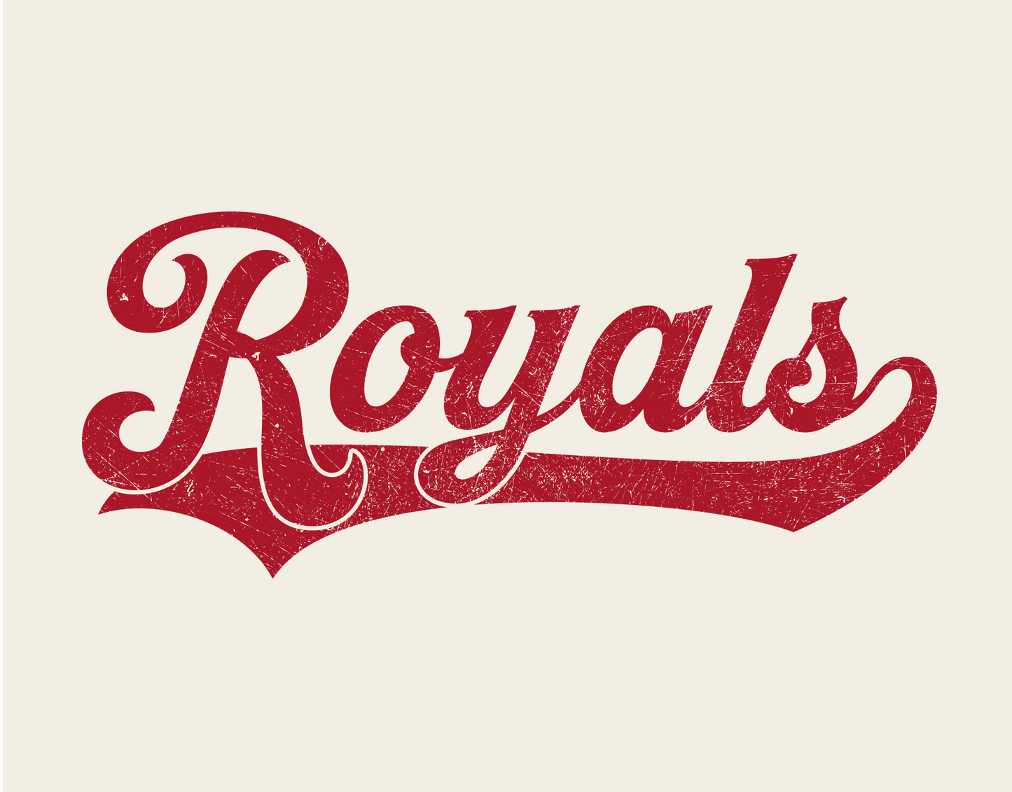 Distressed Royals retro 3/4 sleeve shirt