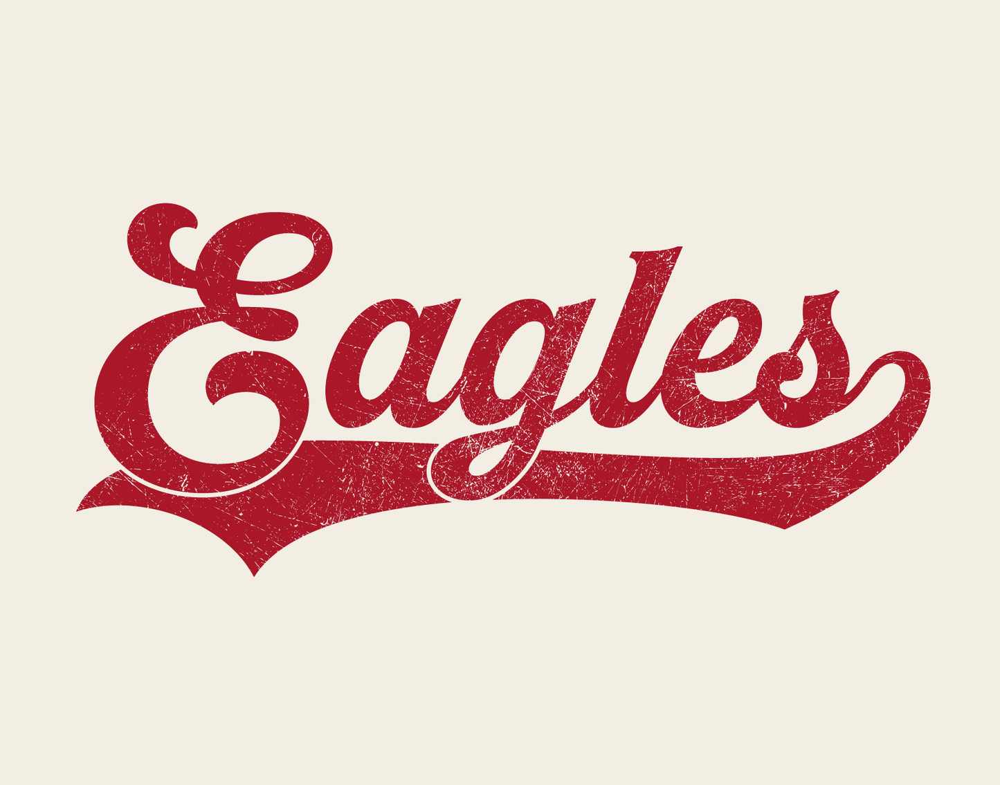 Distressed Eagles retro 3/4 sleeve shirt