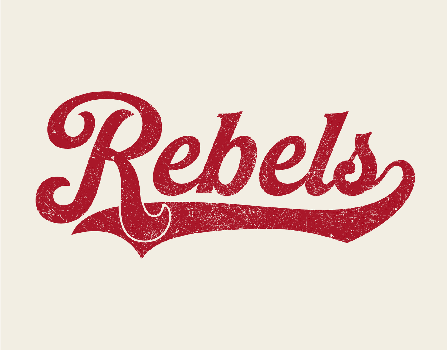 Distressed Rebels retro 3/4 sleeve shirt