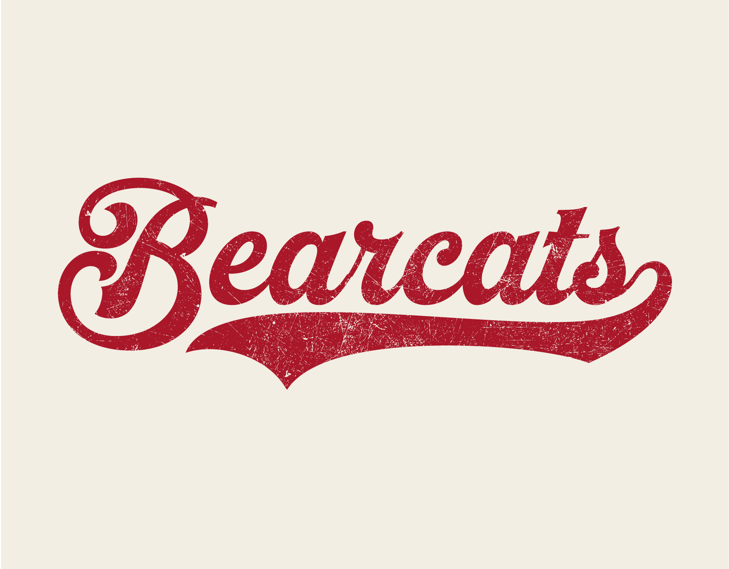 Distressed Bearcats retro 3/4 sleeve shirt