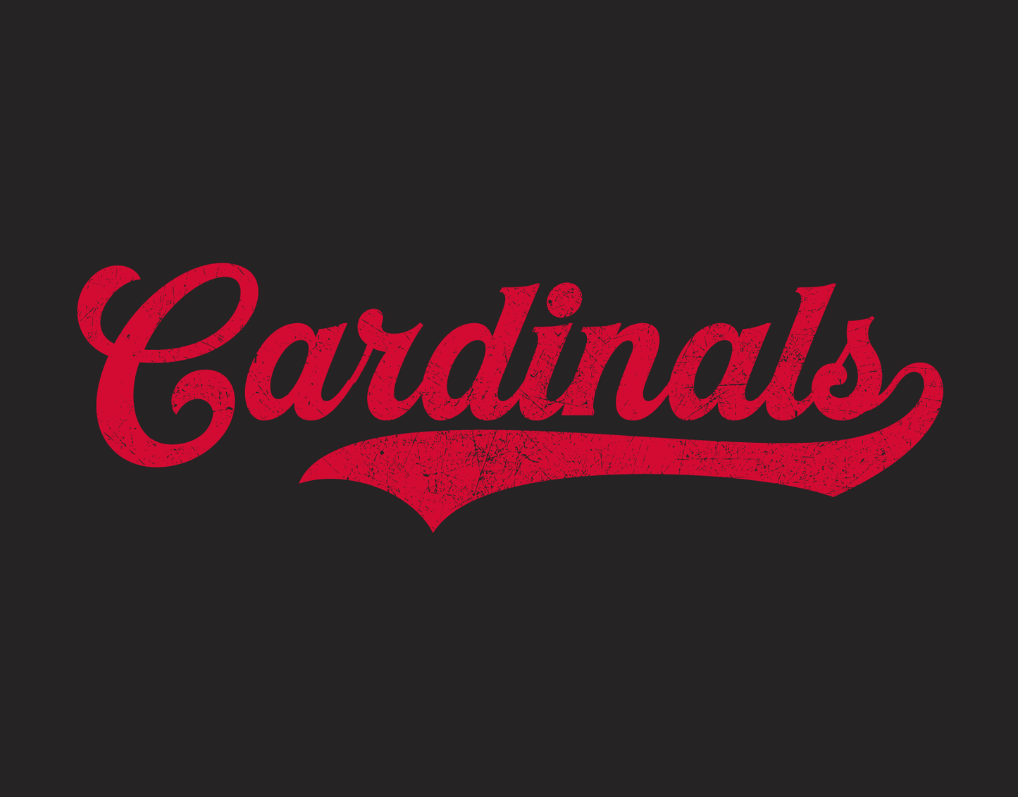 Distressed Cardinals retro 3/4 sleeve shirt