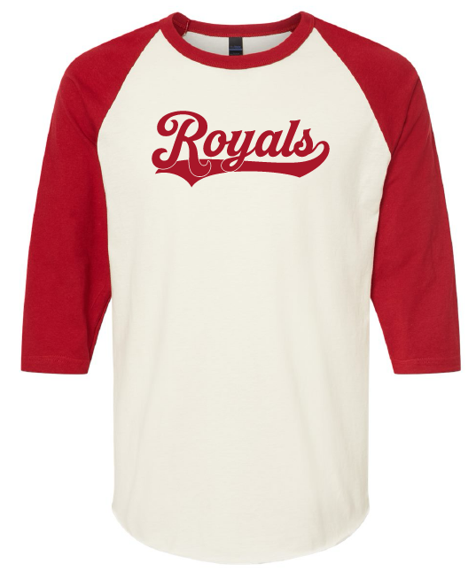 Royals retro 3/4 sleeve shirt