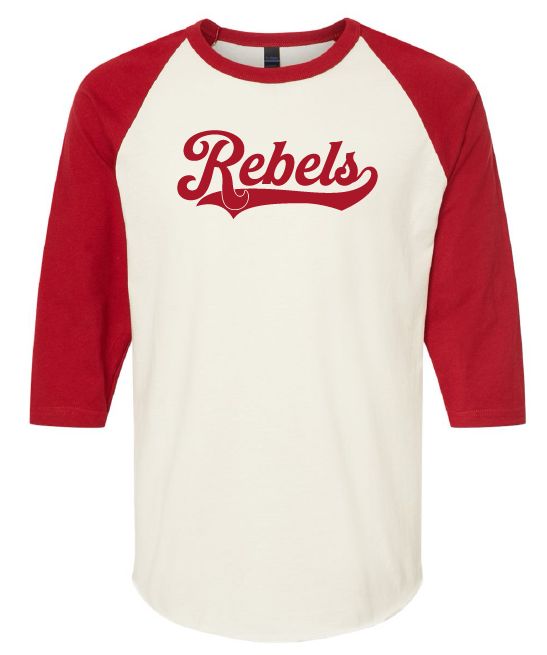 Rebels retro 3/4 sleeve shirt