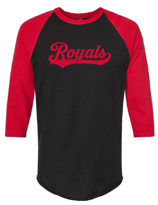 Royals retro 3/4 sleeve shirt
