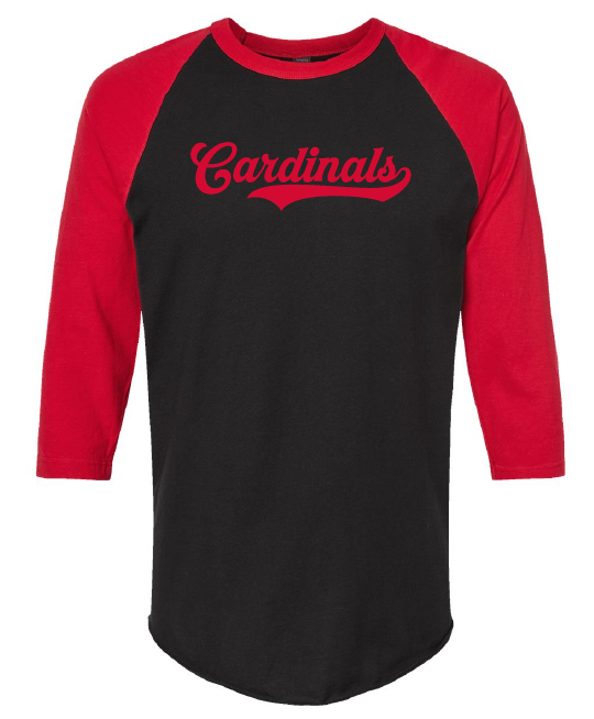 Cardinals retro 3/4 sleeve shirt