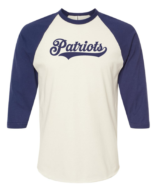 Patriots retro 3/4 sleeve shirt